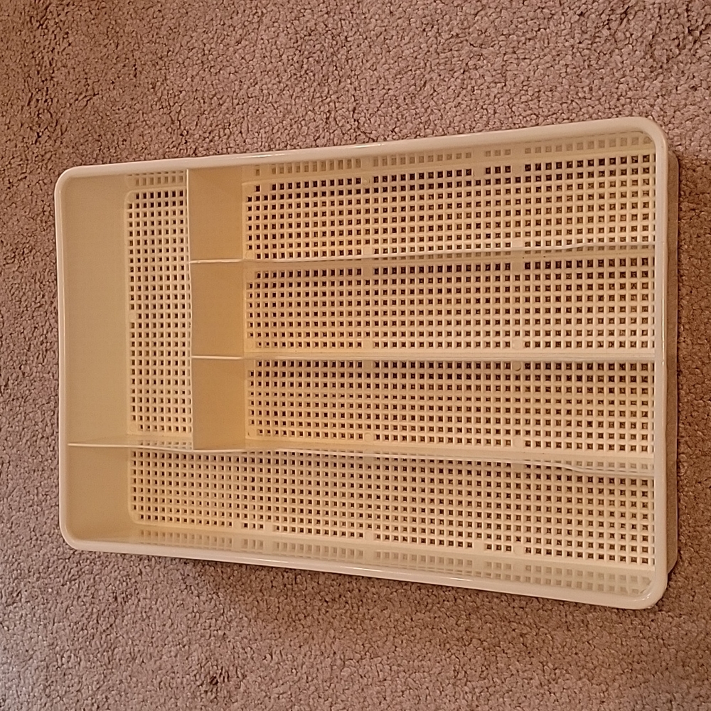 Plastic Organizing Tray, Ecru color